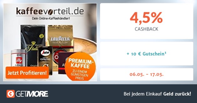 Aktion bei Kaffeevorteil.de GutscheinAktion 10