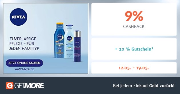 Aktion bei NIVEA - Gutschein-Aktion: 20 % Gutschein¹ + 9 % ...